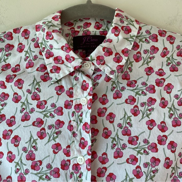 J. Crew Liberty® Fabric Floral Slim Perfect Shirt Size 00 - Picture 5 of 7